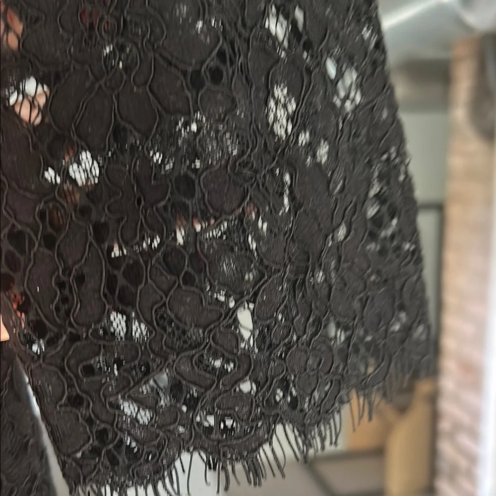J. Crew Black Lace Long Sleeve Dress - Picture 6 of 7